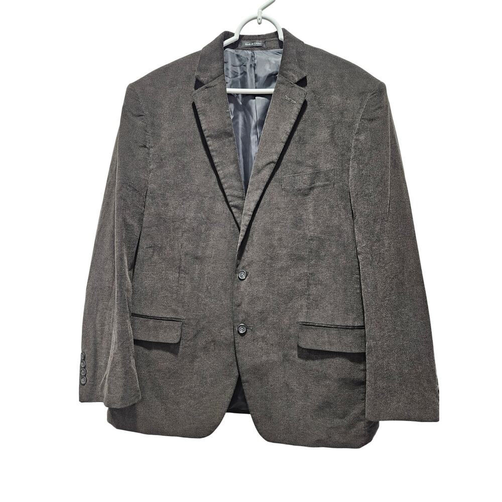Chaps Brown Corduroy Blazer Sport Coat 44R 100% Cotton Preppy